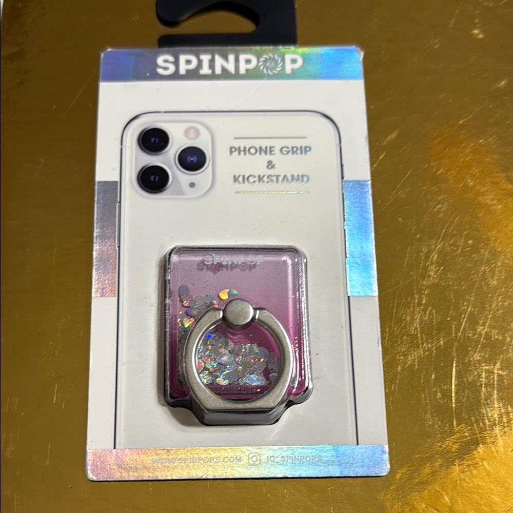 Pink and Silver Phone Cover with Glitter Finish